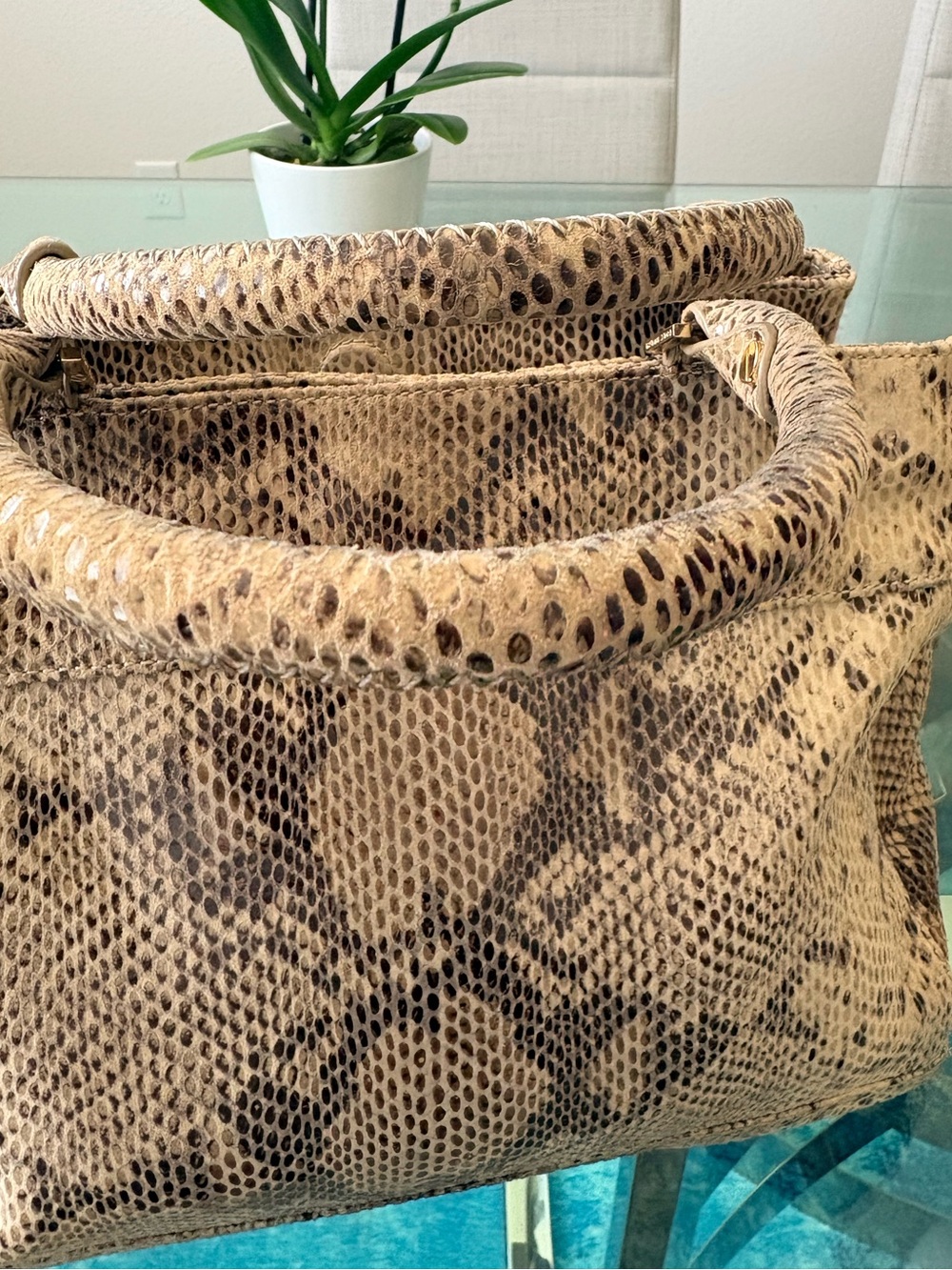 Tory Burch Python Embossed Leather Bag - Picture 5 of 17